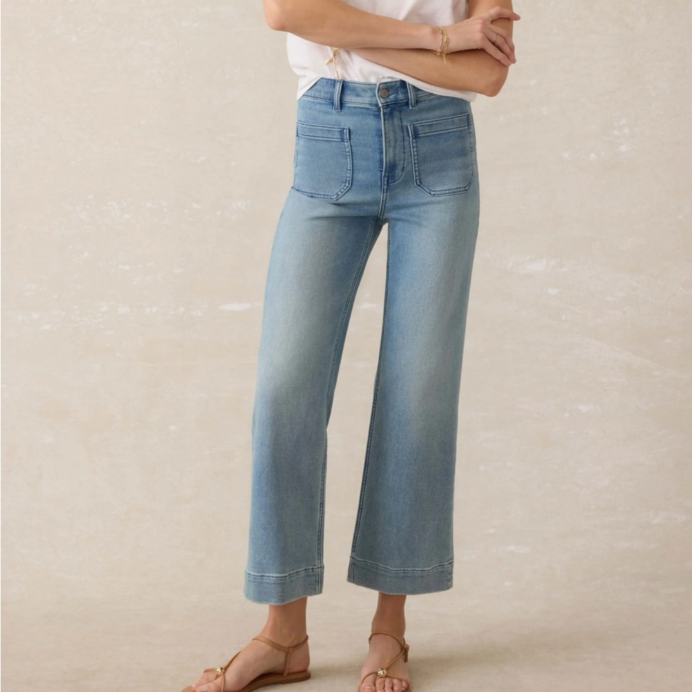 NWT Faherty Terry Stretch Ankle Jeans -Eastern Shore-27! Currently $178 retail!